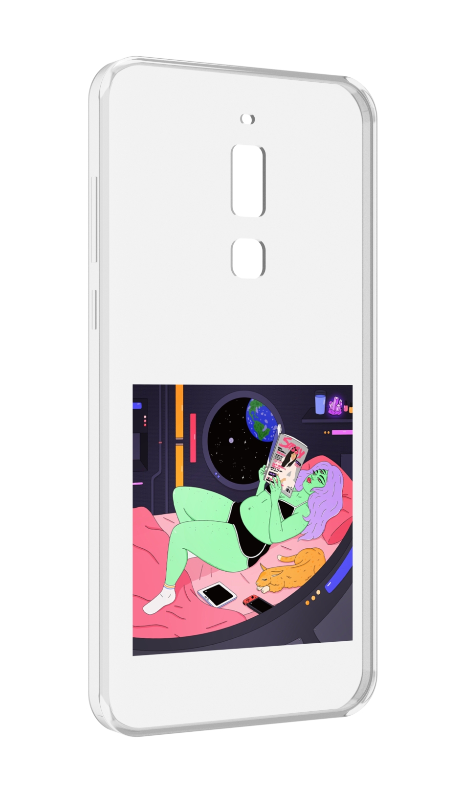 Чехол MyPads трехглазая девушка зеленая для Meizu M6T