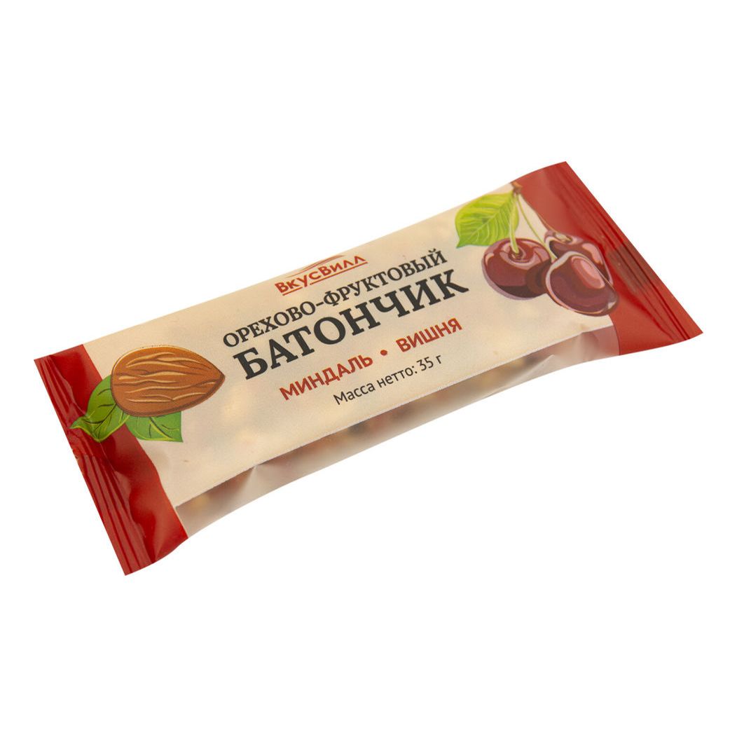 

Батончик орехово-фруктовый ВкусВилл Миндаль-вишня 35 г
