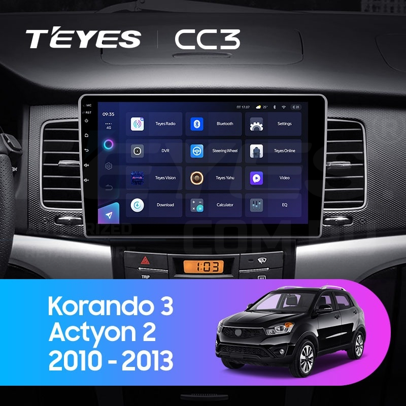 

Штатная магнитола Teyes CC3 4/32 SsangYong Korando 3 Actyon 2 (2010-2013), CC3