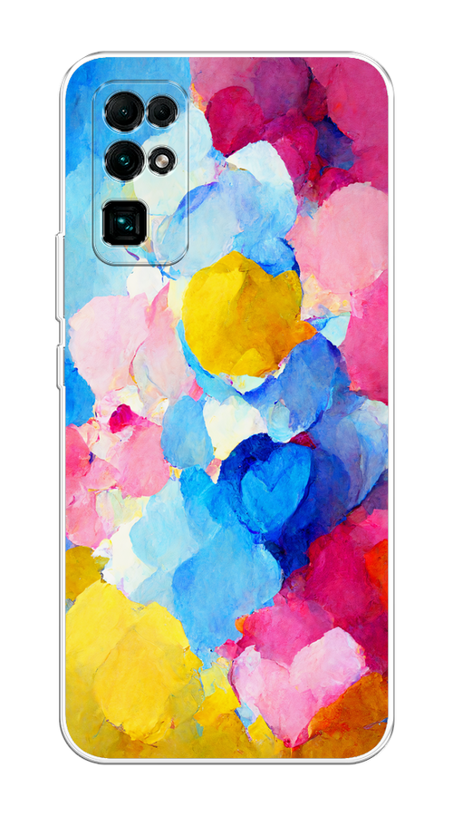 

Чехол на Honor 30 "Яркие пятна", Синий;голубой;желтый;розовый, 612150-1