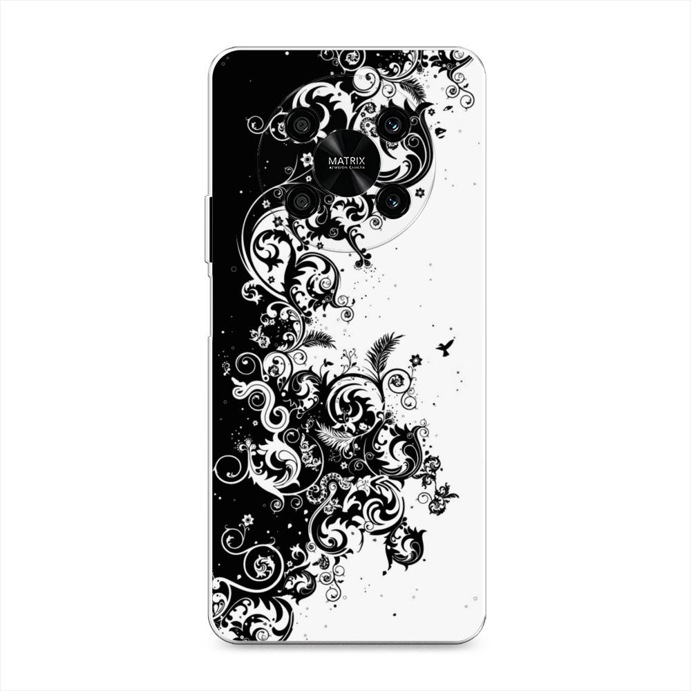 

Чехол на Honor X9 4G "Черно белый узор", Белый;черный;серый, 6108150-3