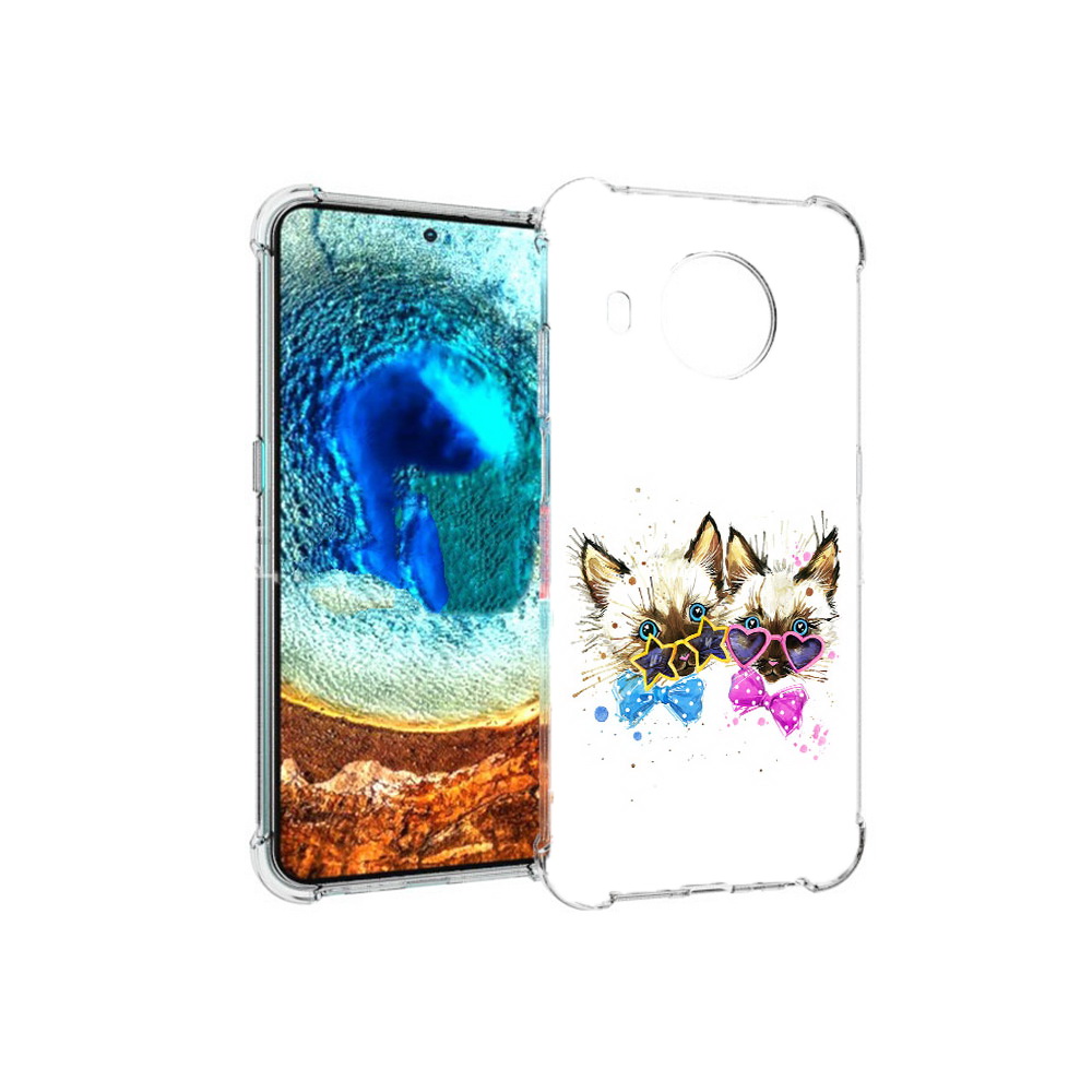 

Чехол MyPads Tocco для Nokia X20 милые котята (PT159436.101.474), Прозрачный, Tocco