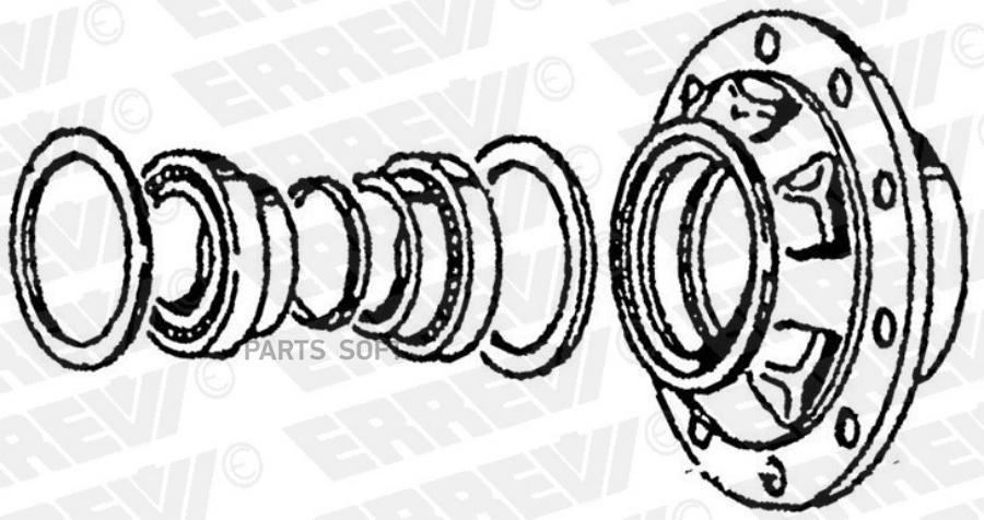 ERREVI ER713645_ступица NEW c подшипниками ER728597 SAF SKRSRZ 904211242 0895 1шт 40524₽