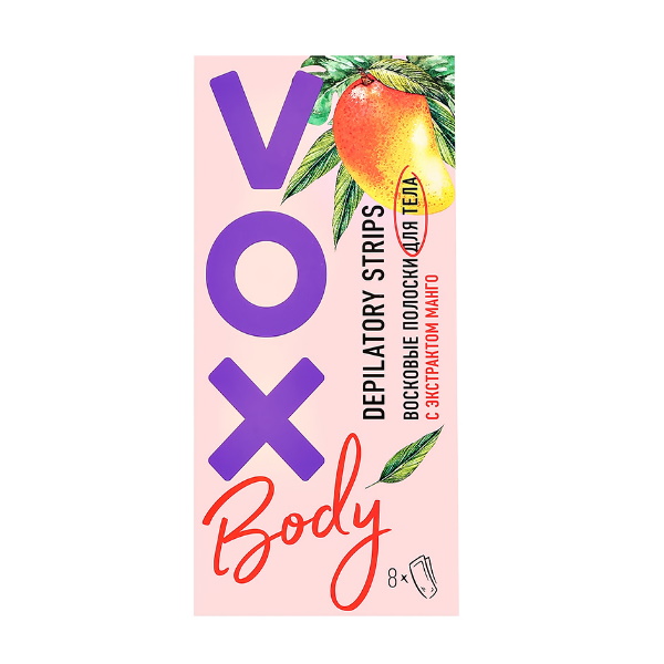 Восковые полоски Vox для тела с экстрактом манго 8 шт.