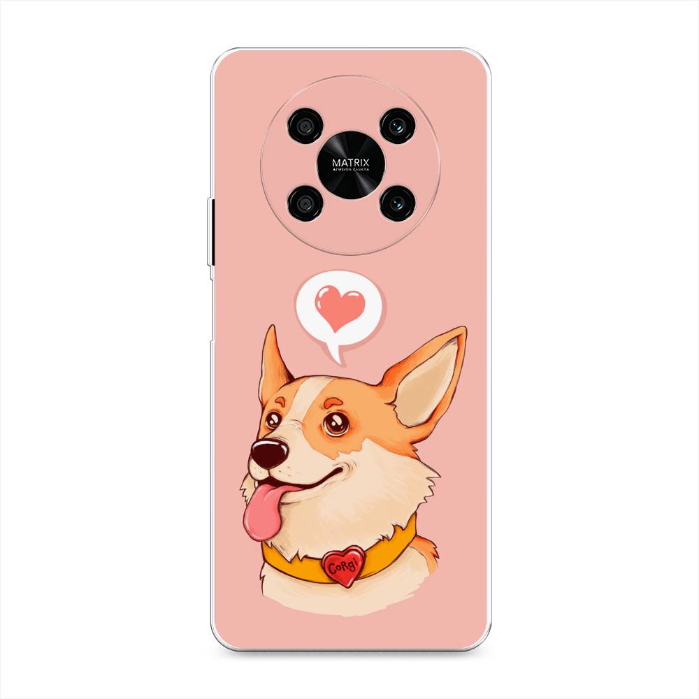 

Чехол на Honor X9 4G "Корги язык", Розовый;коричневый, 6108150-1