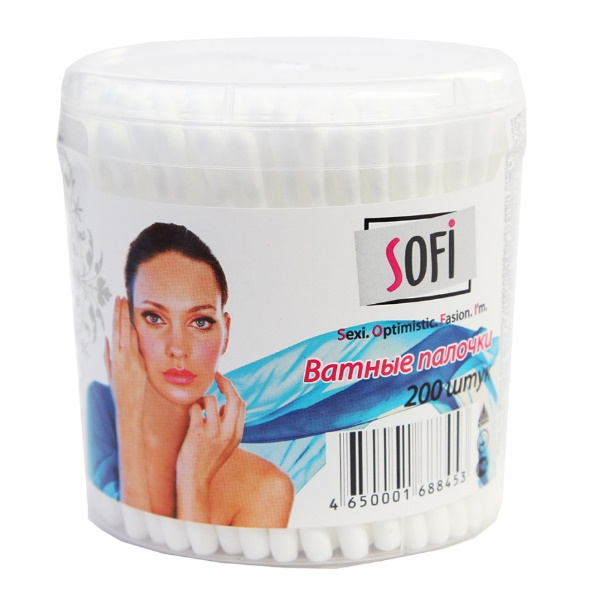 

Ватные палочки Sofita 200 шт., Белый