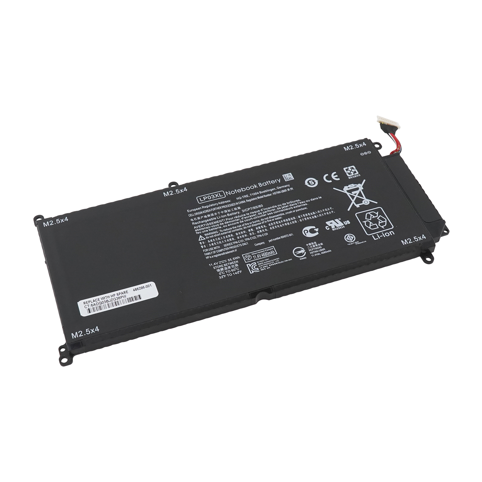 фото Аккумулятор azerty lp03xl для hp envy 15-ae/m6-p (tpn-c121, tpn-c122, tpn-c124)