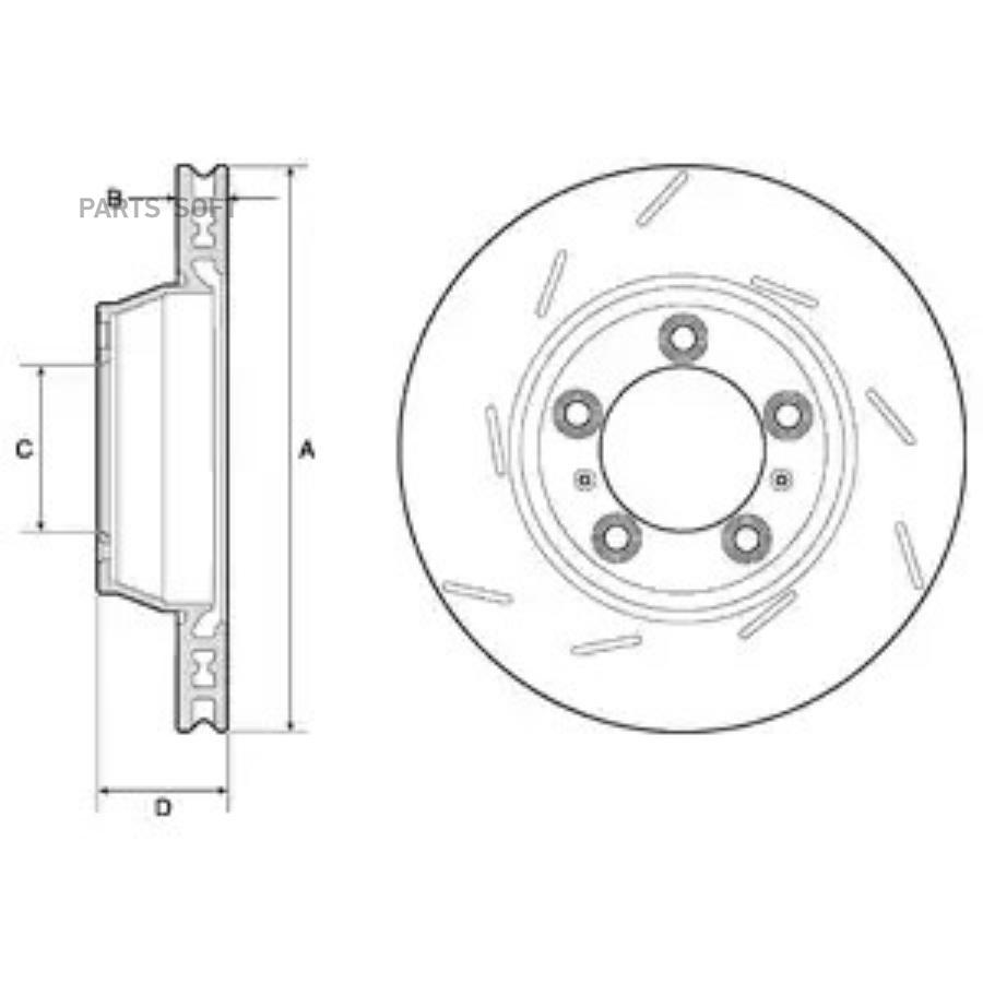 

Тормозной диск DELPHI BG9164C