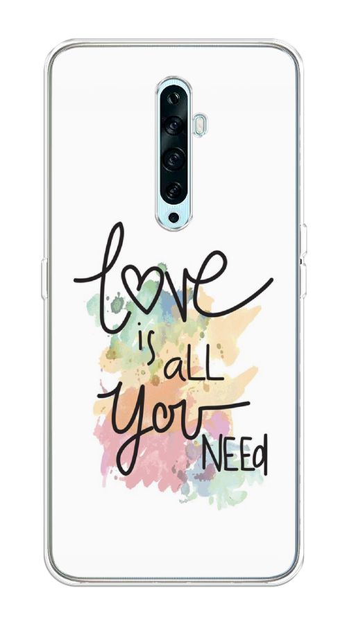 

Чехол на Oppo Reno 2Z "Love is all you need", Белый;черный;зеленый, 251850-1