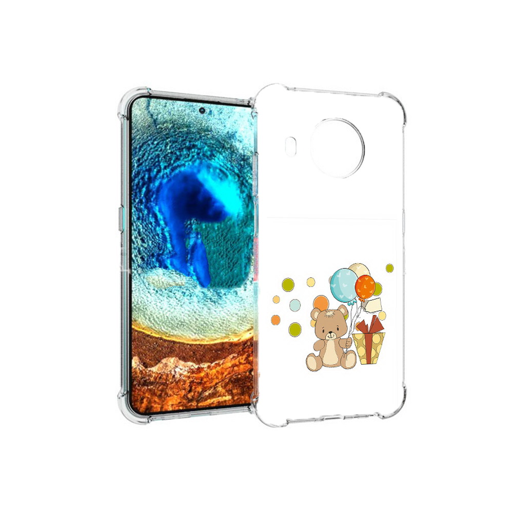 

Чехол MyPads Tocco для Nokia X20 медвеженок с подарком (PT159436.101.470), Прозрачный, Tocco