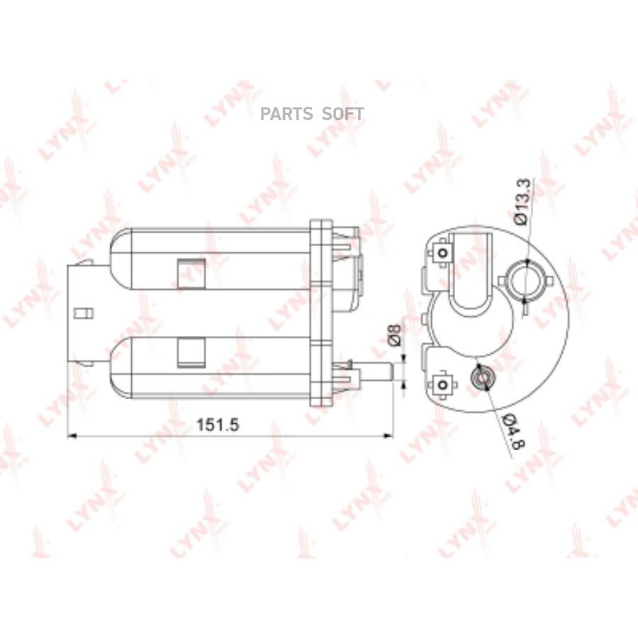 Фильтр топливный погружной HYUNDAI Sonata(NF) 2.0-3.3 05> LYNXauto LF-1074M