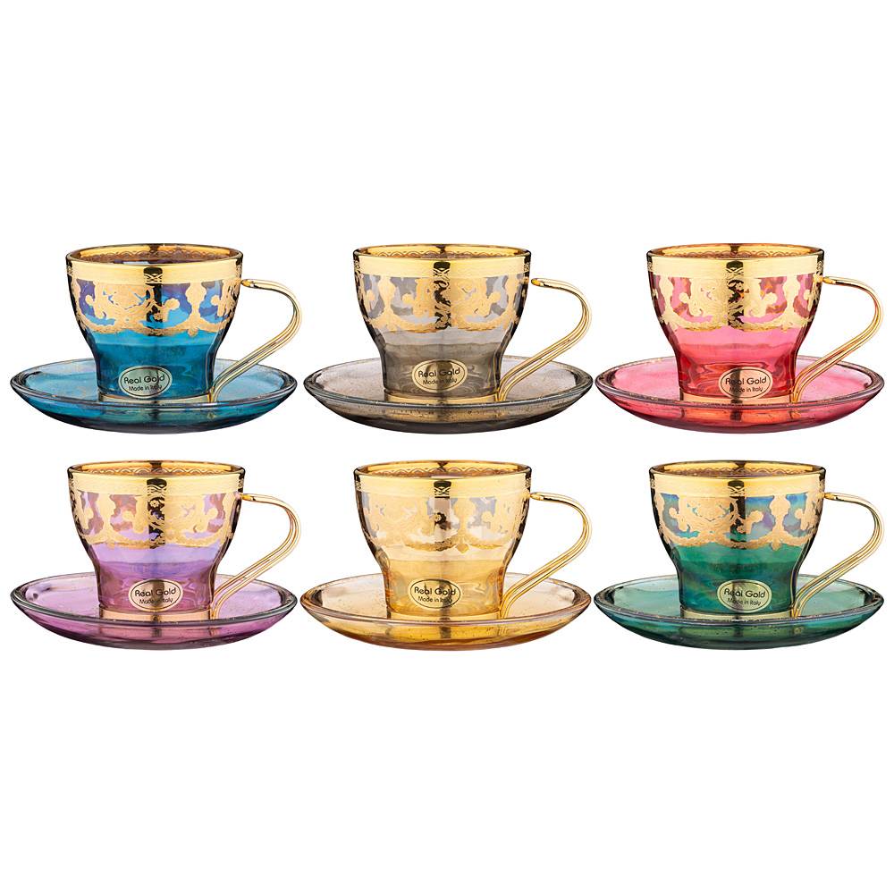 Чайный набор из 6 предметов на 6 персон Art decor Veneziano colors 245 мл