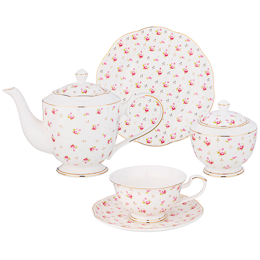 

Чайный сервиз из 20 предметов Lefard Sonnet in roses 1100 мл, 300 мл, 270 мл, 20.5 см, Розовый