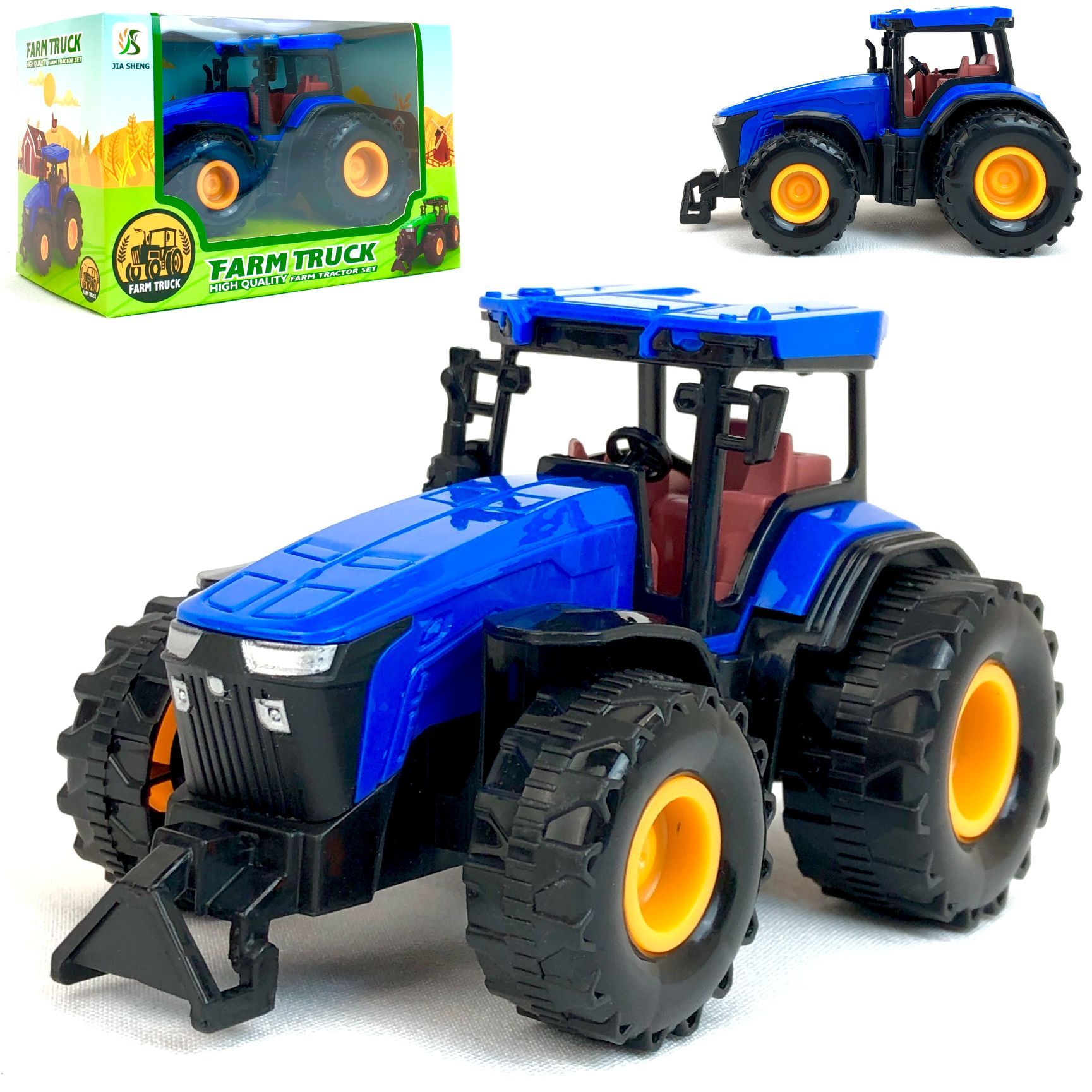 фото Инерционный фермерский трактор huanzhi toys, farm truck, 13х9х8 см