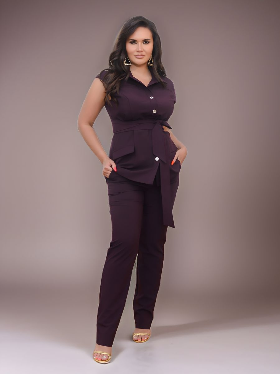 

Костюм женский AVEMOD БР 188 бордовый 54 RU, БР 188