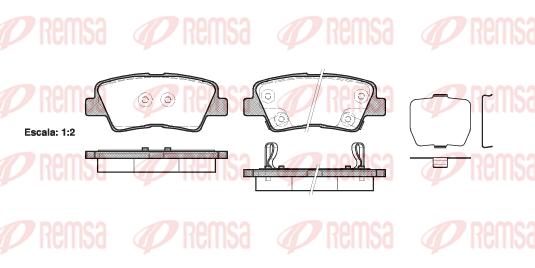 

Комплект тормозных колодок Remsa 136202