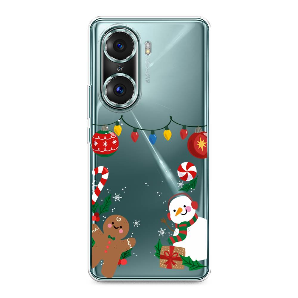 

Чехол на Honor 60 Pro "Новогоднее настроение", Коричневый;красный;зеленый, 6106750-5