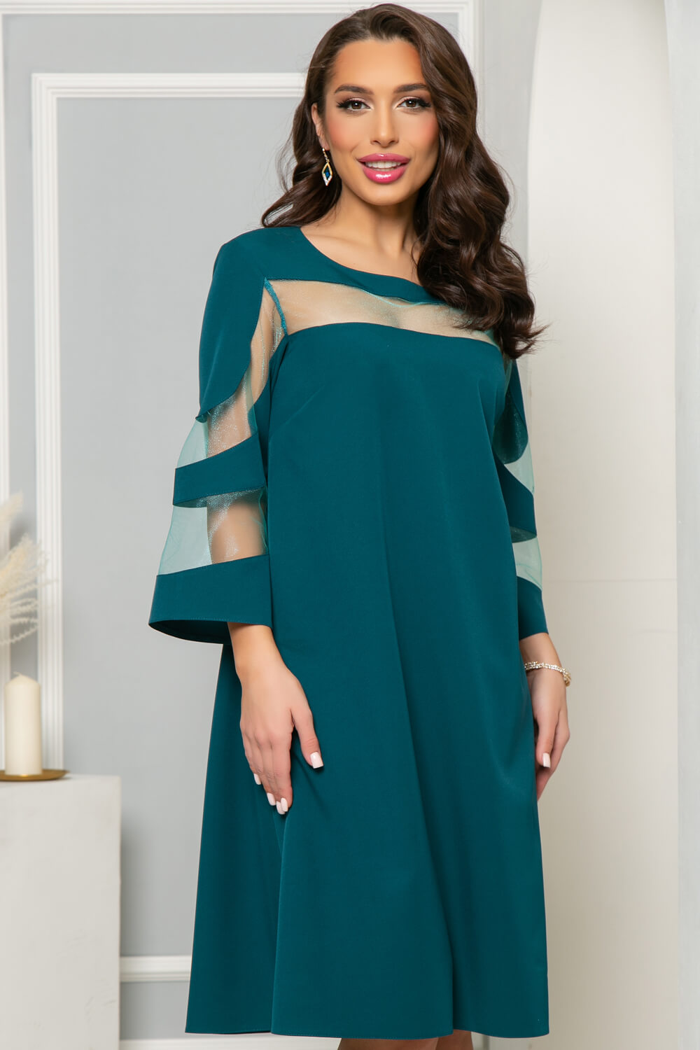 

Платье женское LT Collection П4868 зеленое 48 RU, Зеленый, П4868