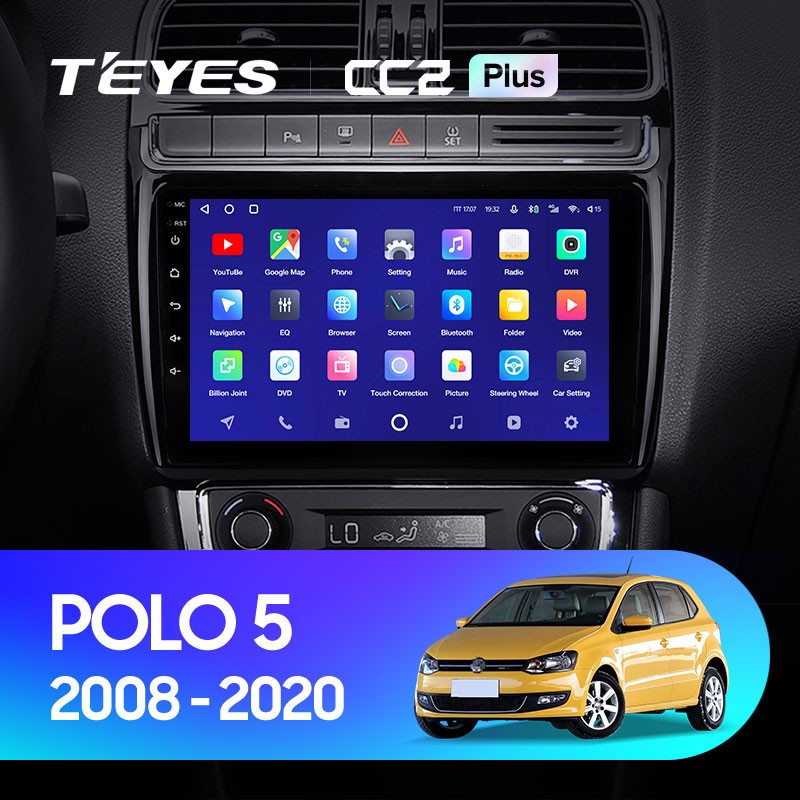 Штатная магнитола Teyes CC2 Plus 6128 Volkswagen Polo 5 2008-2020 3860000₽
