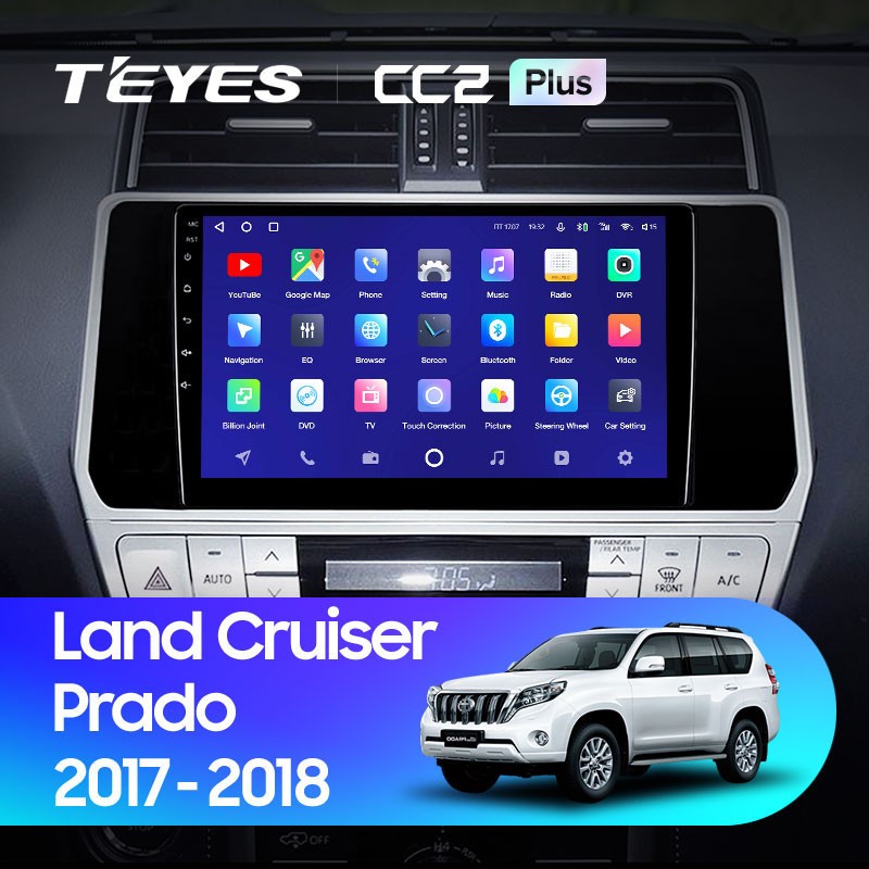 

Штатная магнитола Teyes CC2 Plus 6/128 Toyota Land Cruiser Prado 150 (2017-2021), CC2 Plus