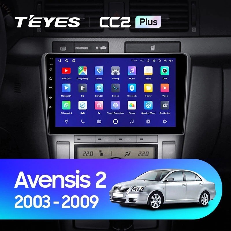 Штатная магнитола Teyes CC2 Plus 6128 Toyota Avensis T250 2003-2009 4588500₽