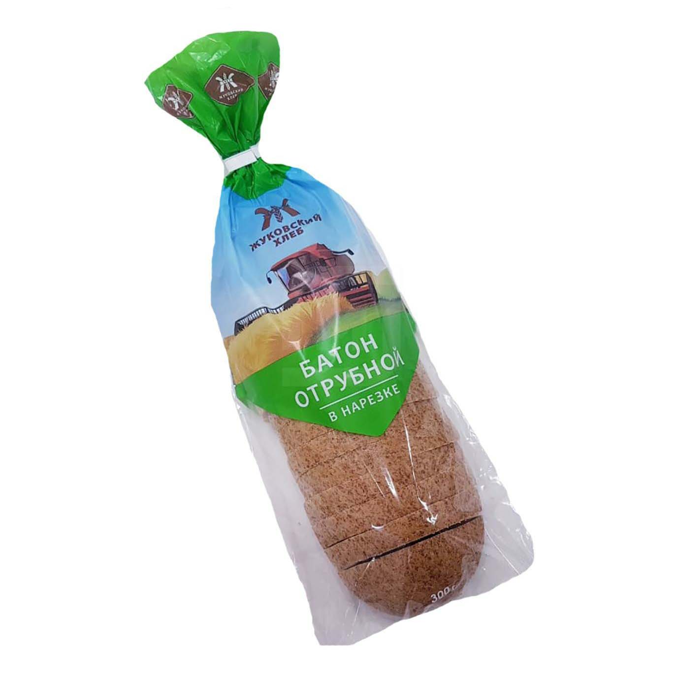 Хлеб Жуковский хлеб Отрубной батон пшеничный нарезанный 300 г