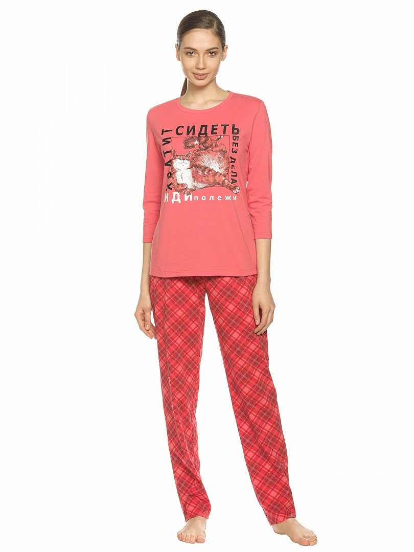 

Комплект домашний женский Pelican PFAJP6856 красный S, PFAJP6856