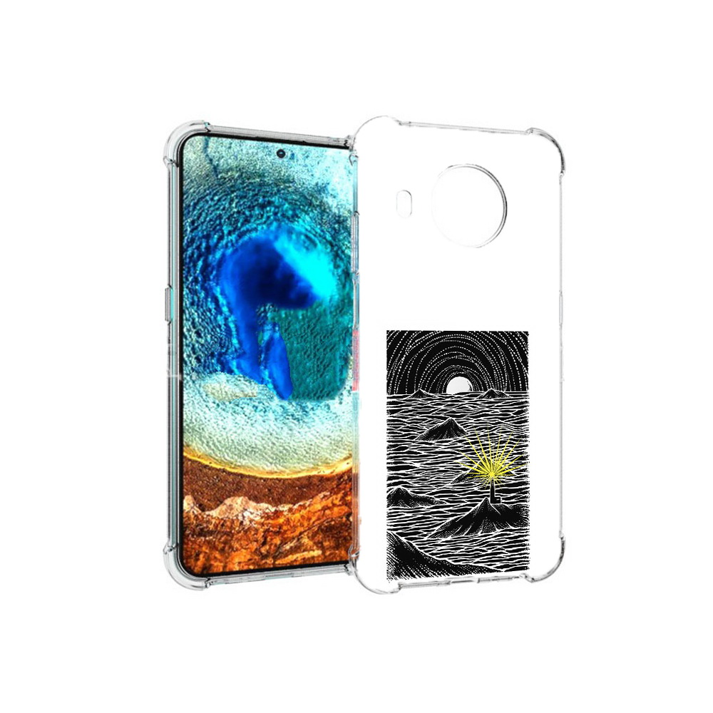 

Чехол MyPads Tocco для Nokia X20 маяк в черно белом море (PT159436.101.460), Прозрачный, Tocco