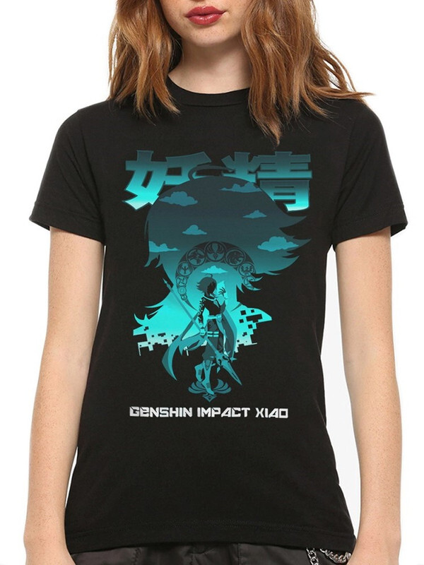 

Футболка женская Design Heroes Аниме Игра Genshin Impact - Ксяо 1 черная 2XL, Черный, Аниме Игра Genshin Impact - Ксяо 1