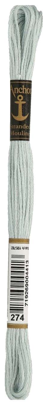 

Нитки мулине Anchor Stranded Cotton 4635000-00274 8 м серый, Разноцветный