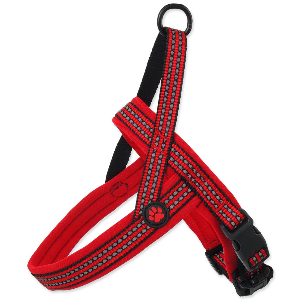 

Шлейка для собак Dog Fantasy AD Neoprene, S/M, красная, 2x52-60cm, AD Neoprene