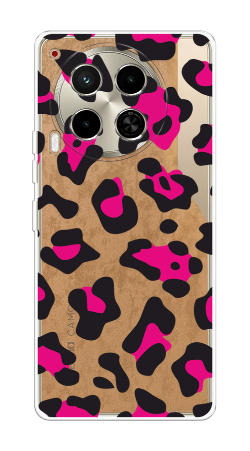 

Чехол на Tecno Camon 30 4G "Pink cow spots", Черный;розовый, 305650-1