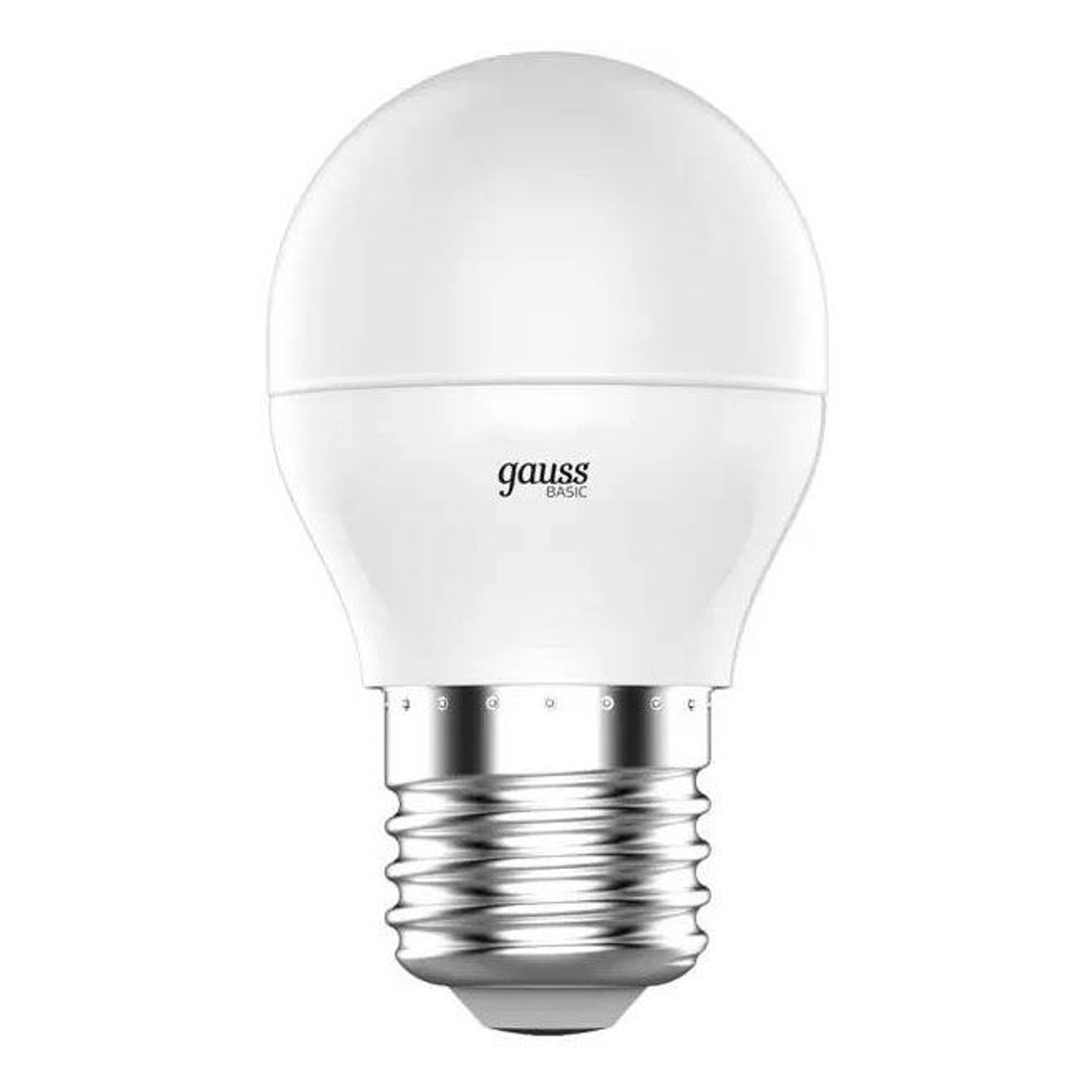 

Лампа светодиодная Gauss LED E27 5,5 Вт 4000 К шар матовая