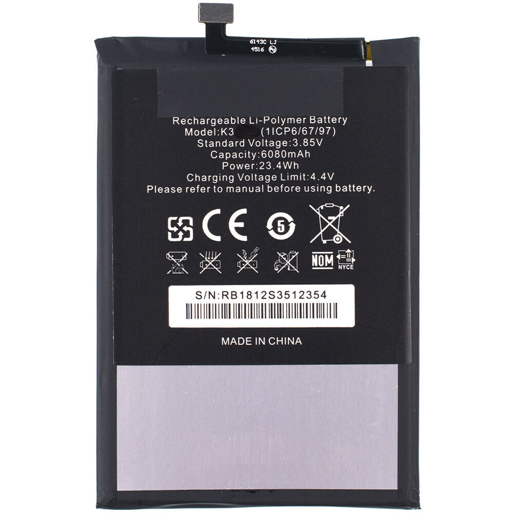 

Аккумулятор для OUKITEL K3, 1ICP6/67/97, OUKITEL K3, OUKITEL K3, 1ICP6/67/97