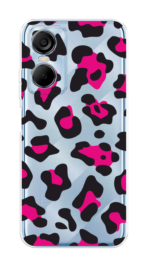 

Чехол на Tecno Pop 6 Pro "Pink cow spots", Черный;розовый, 302750-1