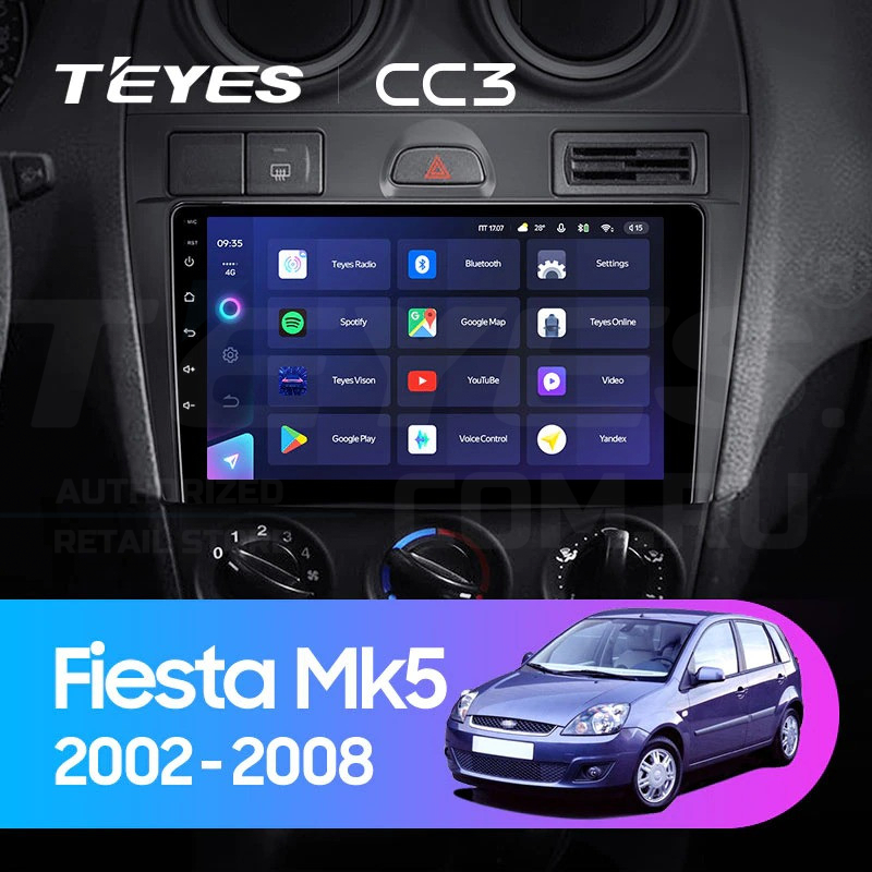 Штатная магнитола Teyes CC3 432 Ford Fiesta Mk5 2002-2008 35500₽