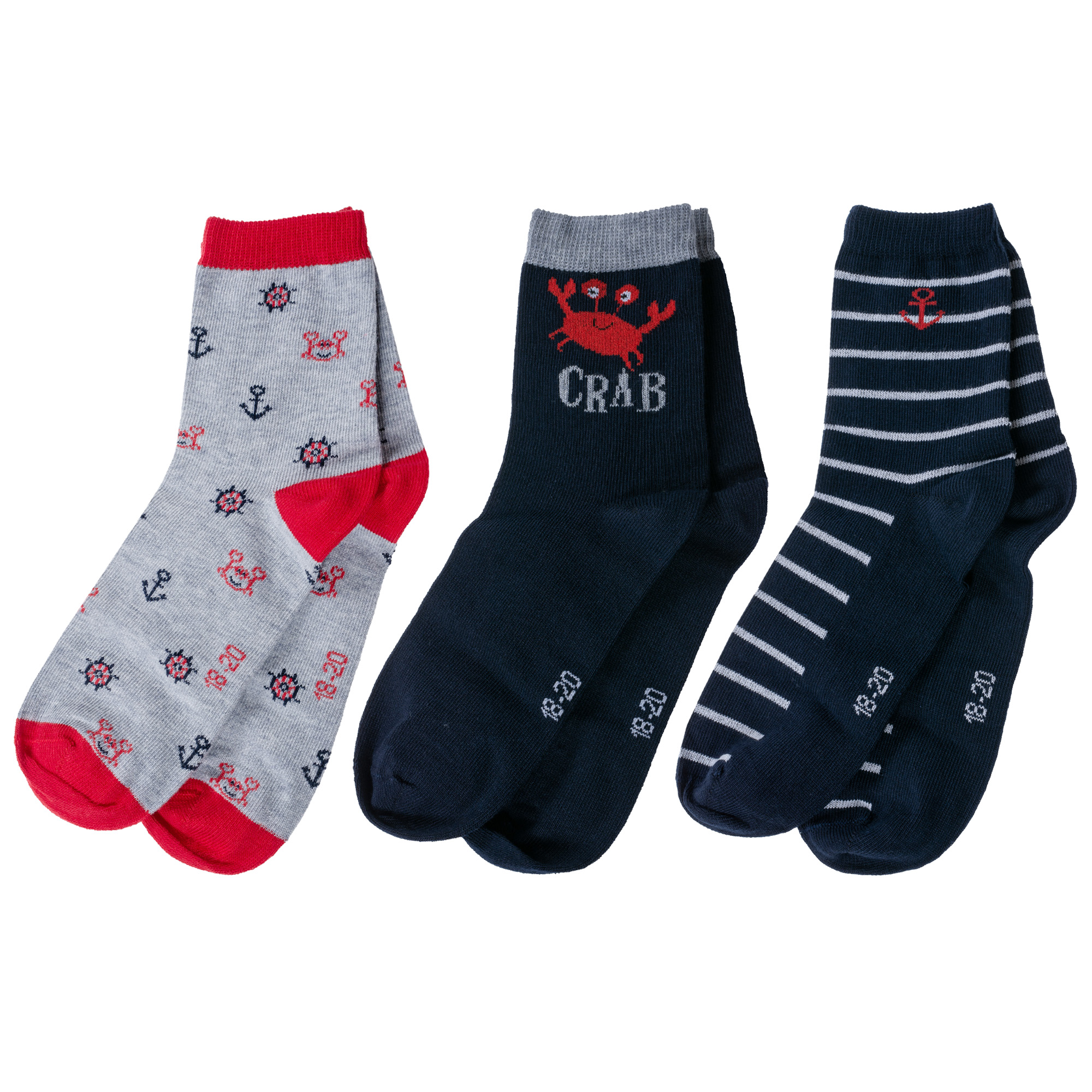 

Носки детские Rusocks Д3-130148М, микс, 16-18, Серый;красный;синий, Д3-130148М
