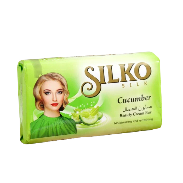 

Туалетное мыло твердое Silko Silk огуречное 140 г