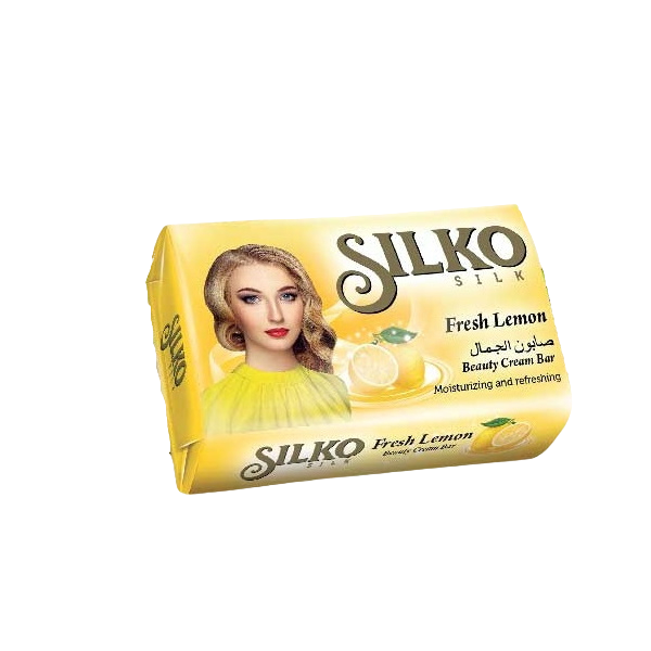 

Туалетное мыло твердое Silko Silk лимонное 140 г