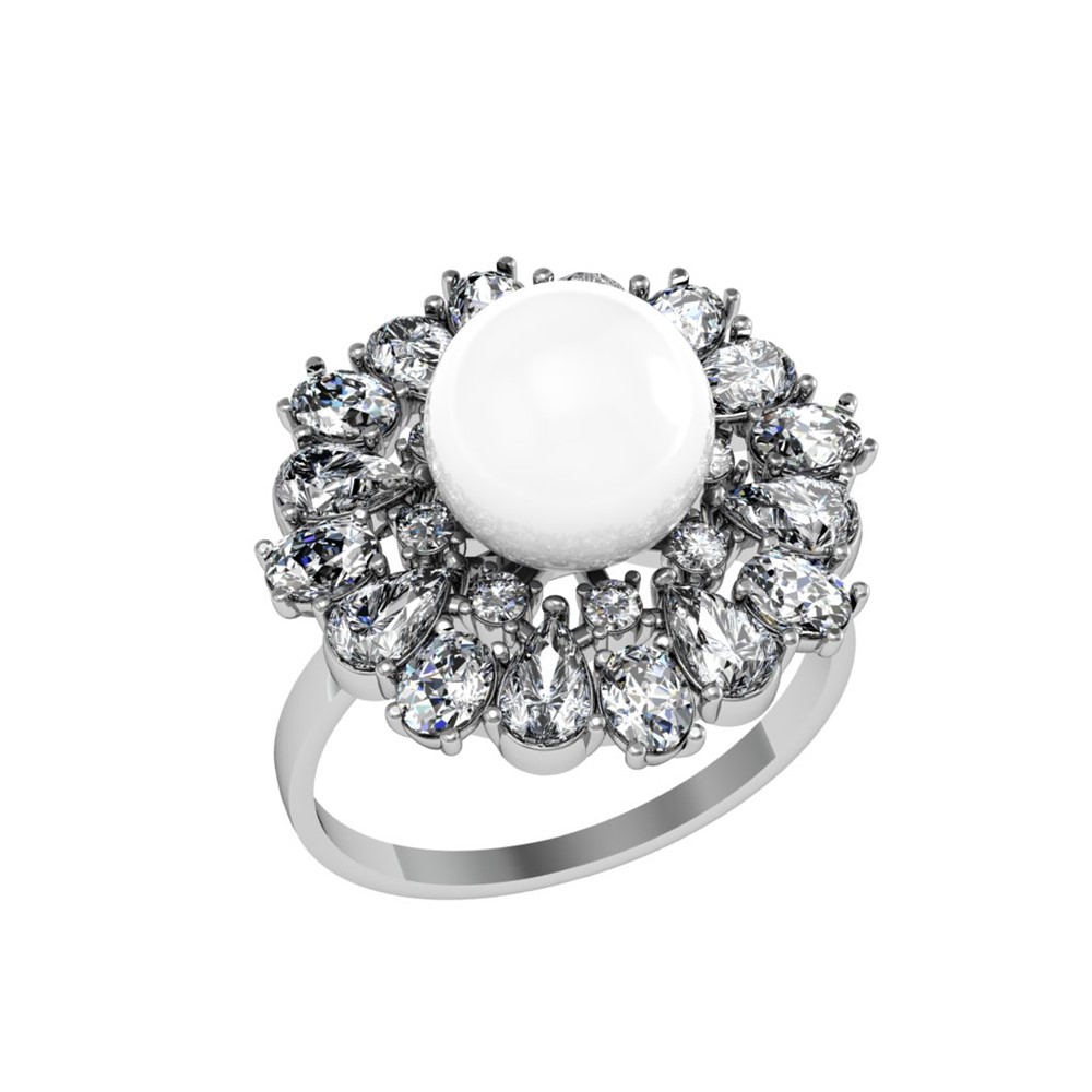 

Кольцо из серебра ПРИВОЛЖСКИЙ ЮВЕЛИР 201358-FA11ZM07, фианит/жемчуг культивированный, 201358-FA11ZM07