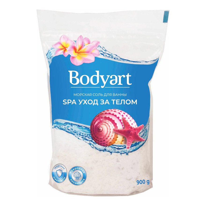 

Соль для ванн Bodyart морская 900 г, Белый