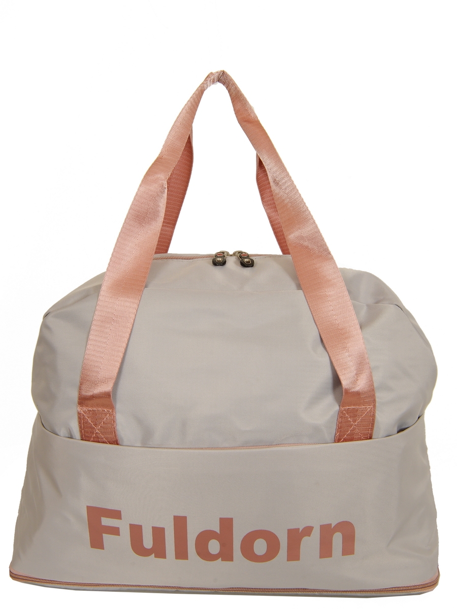 Дорожная сумка женская Fuldorn 143834 серая, 47х33х16 см