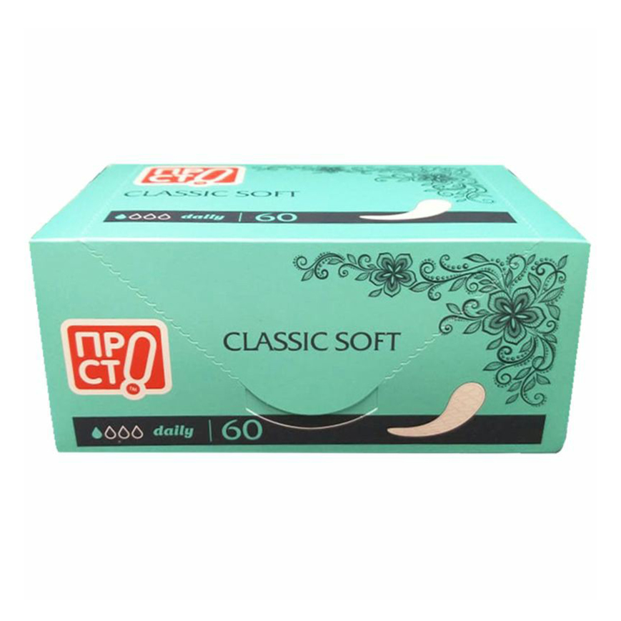 

Прокладки женские ежедневные Пр!ст Classic Soft 60 шт., Белый