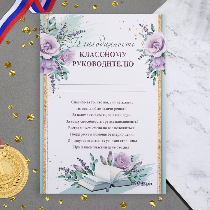 

Благодарность Классному руководителю! книга, 21,6х30,3 см (20 шт)