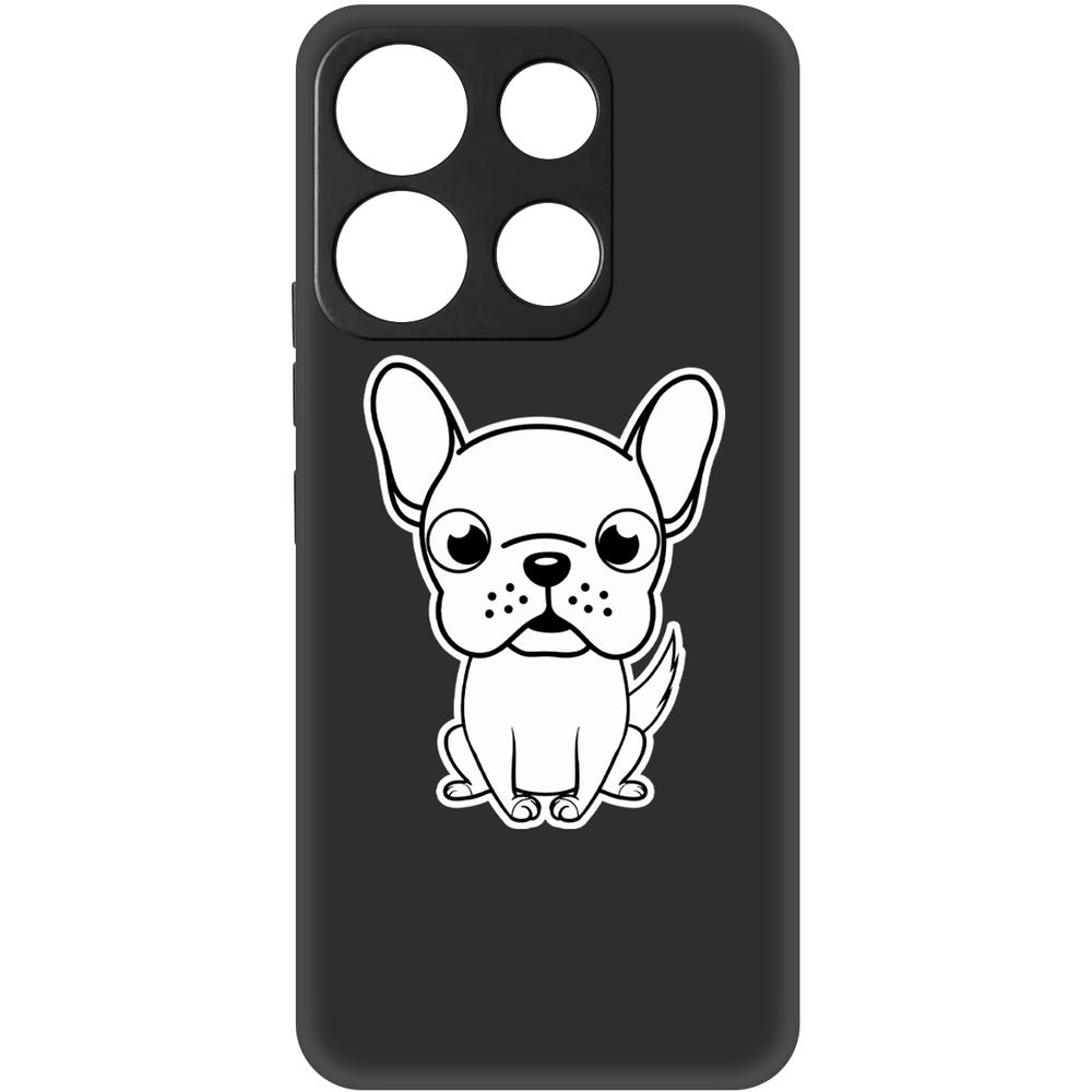 

Чехол-накладка Krutoff Soft Case Черно-белый щенок для Itel A60s черный