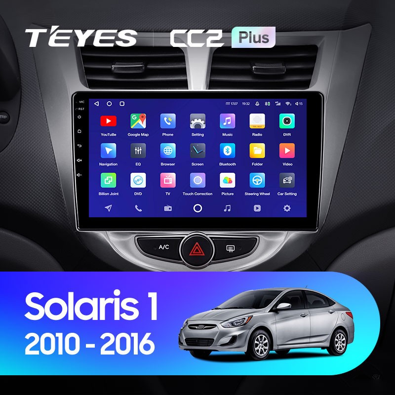 Штатная магнитола Teyes CC2 Plus 6/128 Hyundai Solaris 1 (2010-2016)