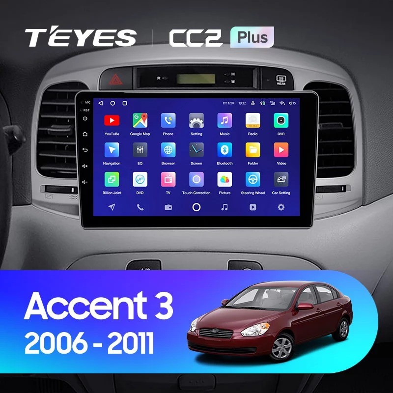 Штатная магнитола Teyes CC2 Plus 6128 Hyundai Accent 3 2006-2011 3830000₽