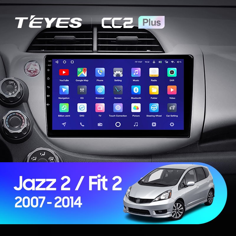 Штатная магнитола Teyes CC2 Plus 6/128 Honda Jazz 2 (2007-2014)