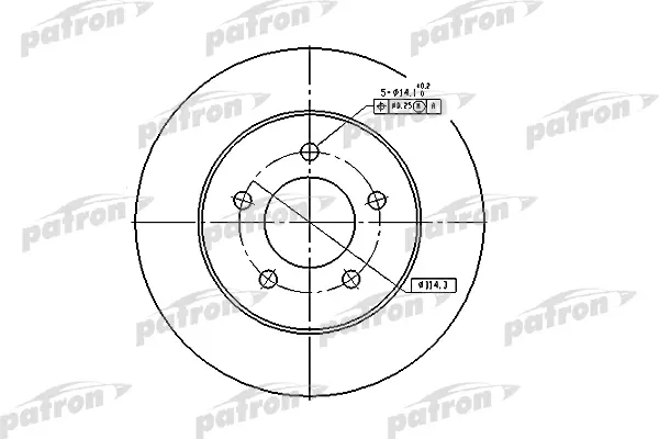 Тормозной диск PATRON комплект 2 шт. PBD5373