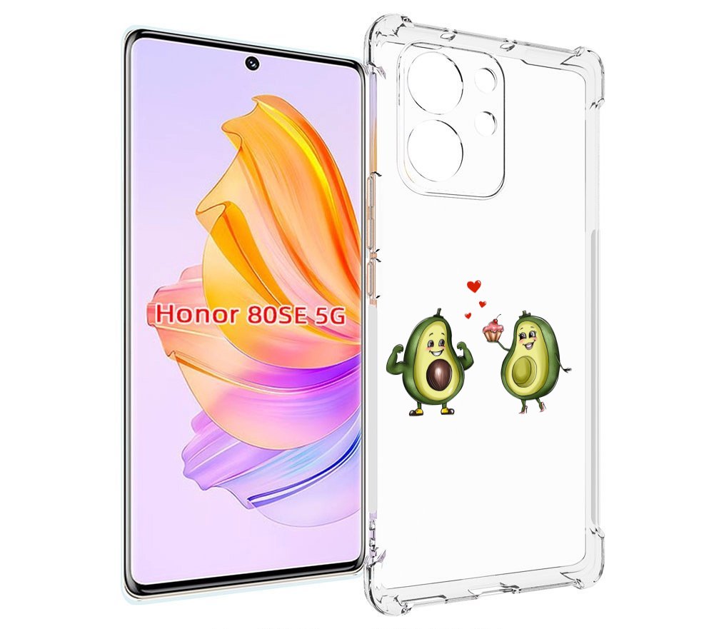 

Чехол MyPads влюбленные-авокадо для Honor 80 SE, Прозрачный, Tocco